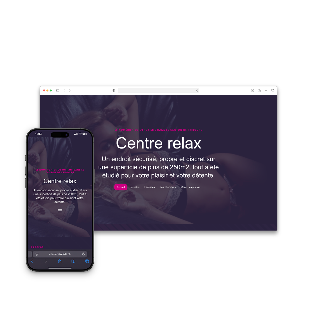 Centre Relax — Site web pour services destinés aux adultes