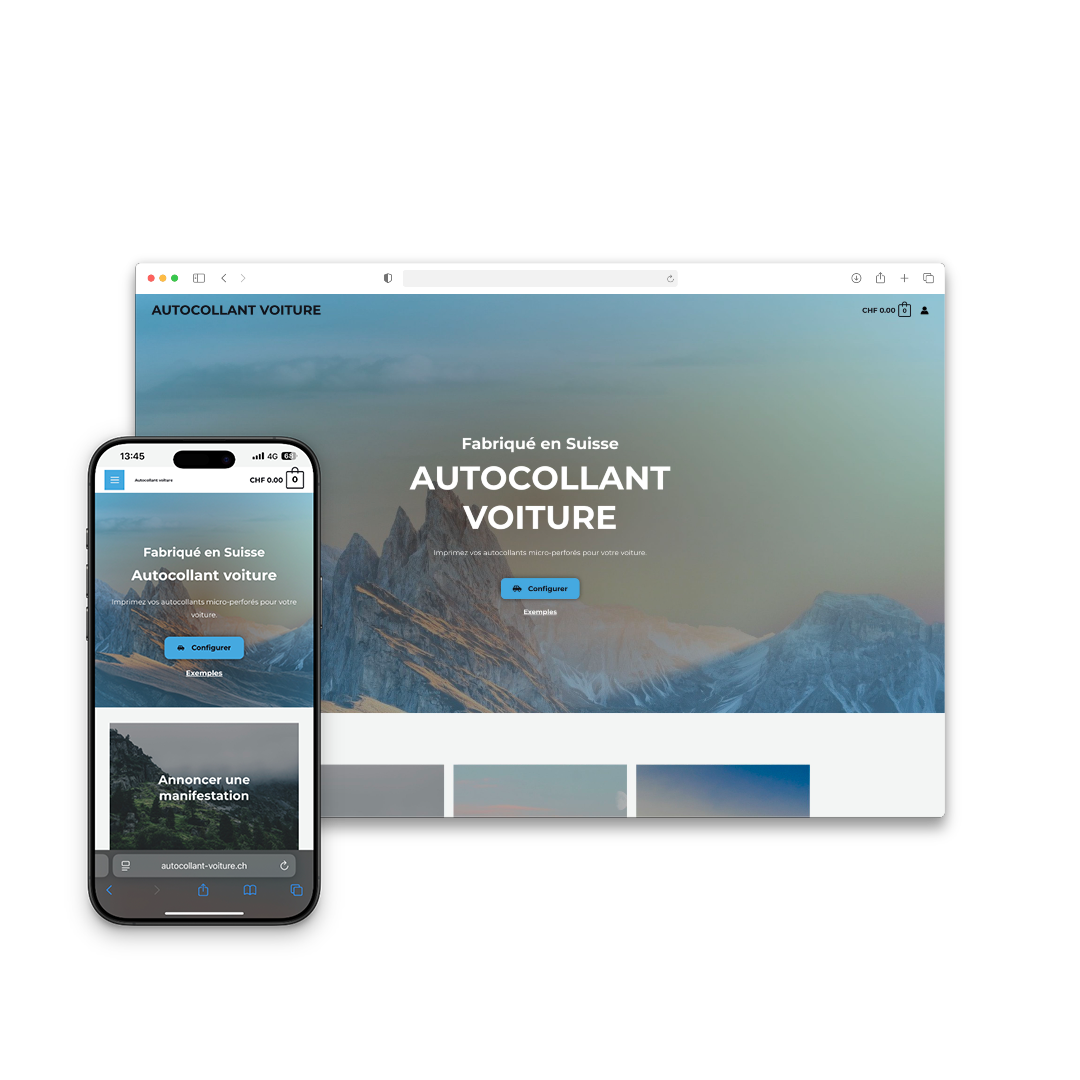 Autocollant-voiture — Site web pour entreprise d'autocollant sur voiture
