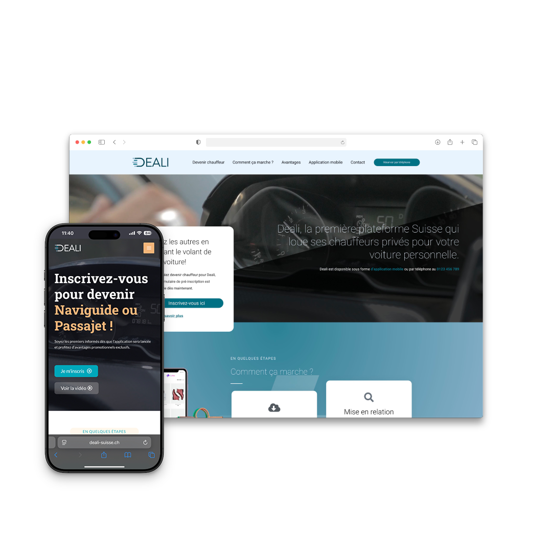 Deali — Site web pour transport privé