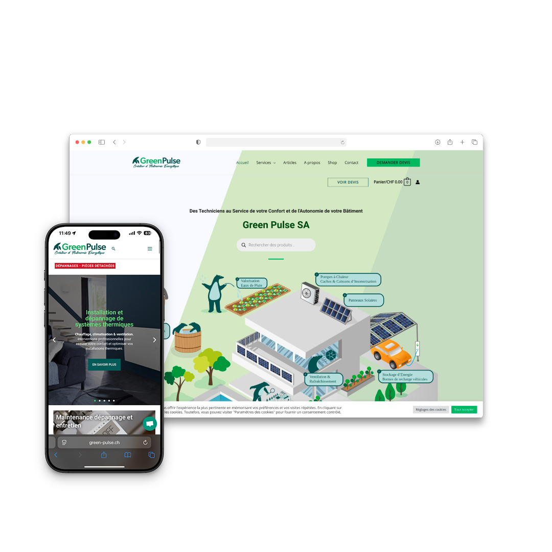 Capture du site e-commerce Green Pulse