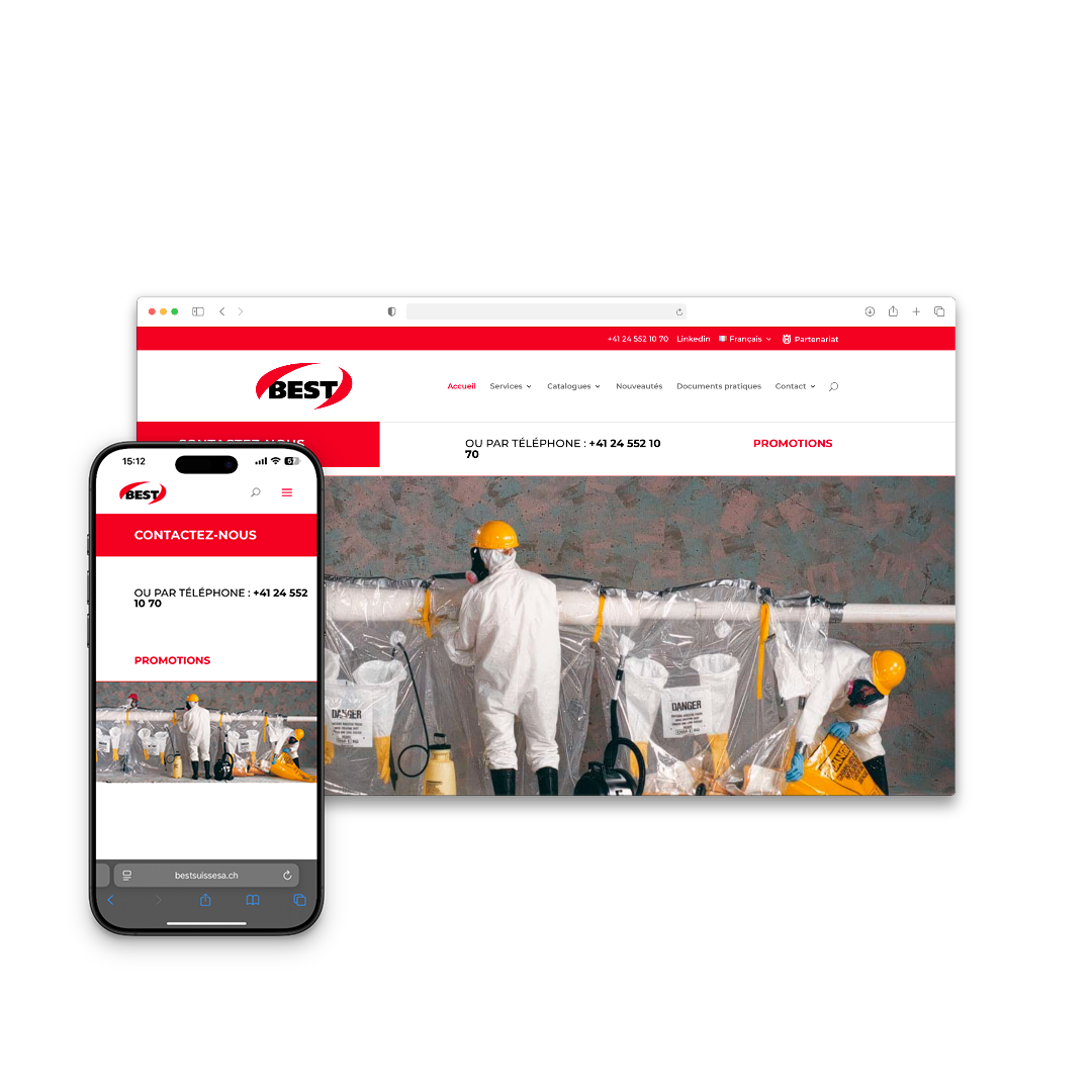 Bestsuisse SA — Site web pour spécialistes du désamiantage