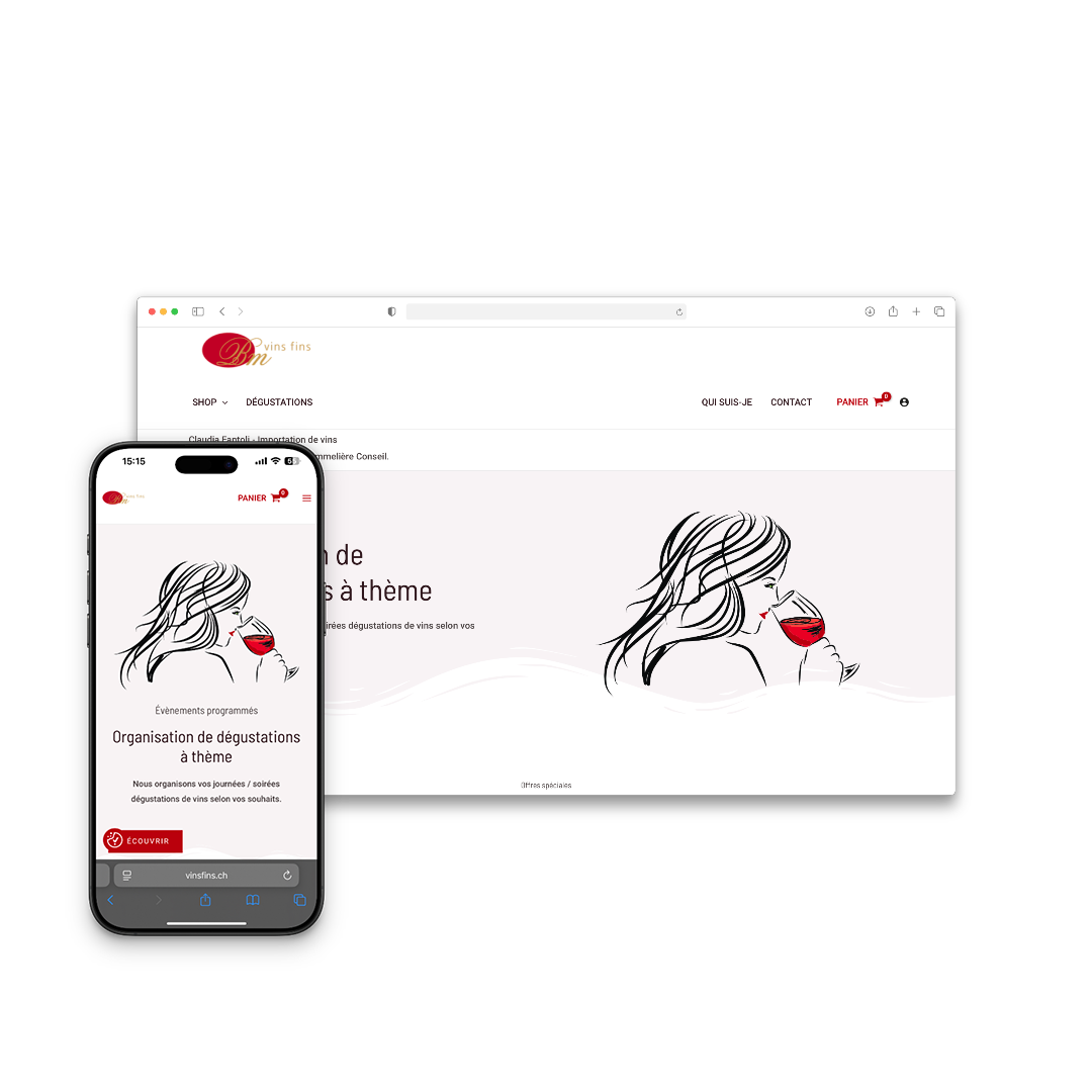 Vinsfins — E-commerce pour vente de vins